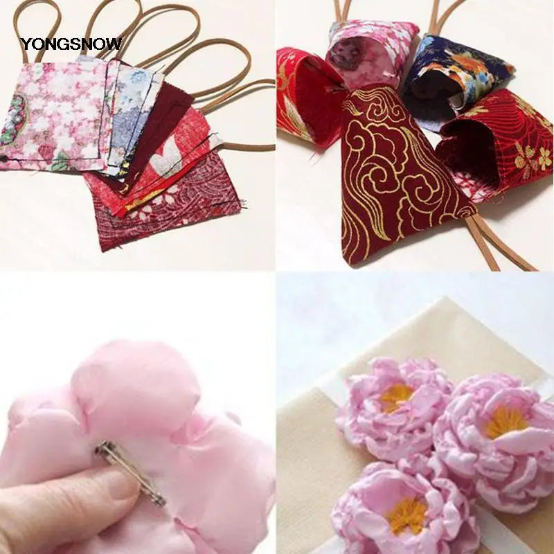 50PCS/lot 10X10cm Cotton Fabric Different Flowers Patterned Handmade
