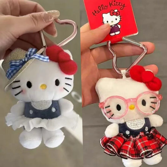 Sanrio Hello Kitty Peripheral Doll Keychain Cute Fashion Sunglasses Kt
