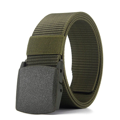 Canvas Belt with Automatic Plastic Buckle - Perfect for Outdoor Sports