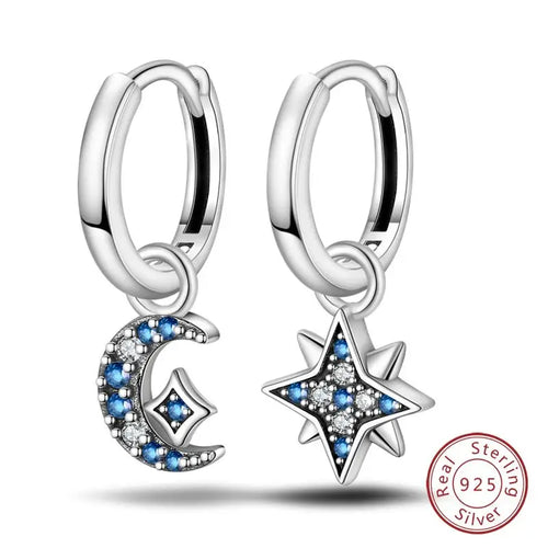Hot 925 Sterling Silver Earrings Charm Simple Shining Lotus Zircon