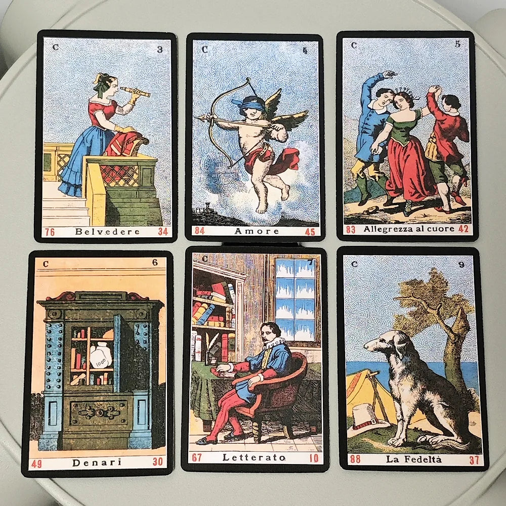 52 Pcs Oracle Sibyl Cards 9*6cm Every Day Oracle Deck Sibilla Italian