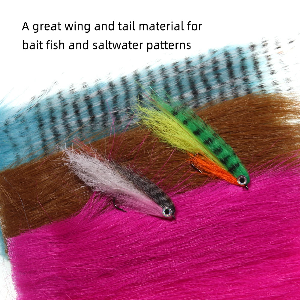 3PCS Fly Tying Artificial Synthetic Fluffy Fiber Long Hairy Craft Fur