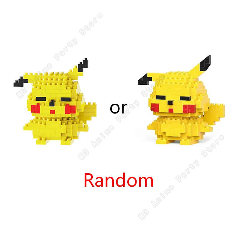 Pokemon Building Blocks Set Pikachu Bricks Block Assembling Micro