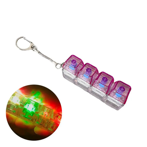 4 Keys Mechanical Keyboard Axis Tester Keychain Stress Relief Clicker