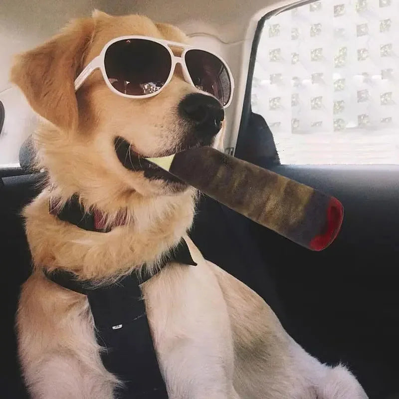 Funny Interactive Dog Toys Cigar Design Plush Squeaky Pet Toys