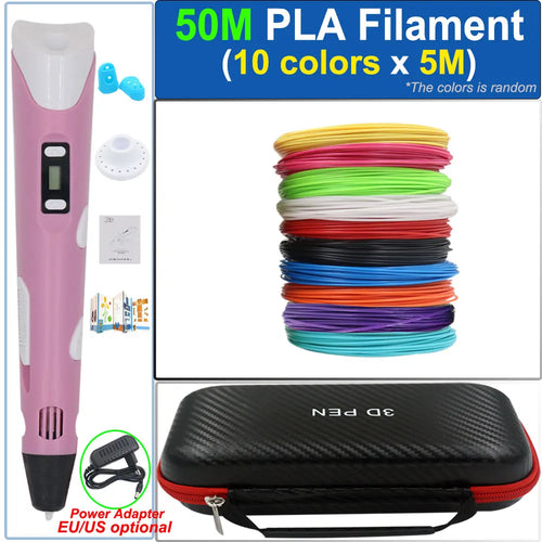 Children's 3D Pen 3D Drawing Printing Pen with LCD Screen Power