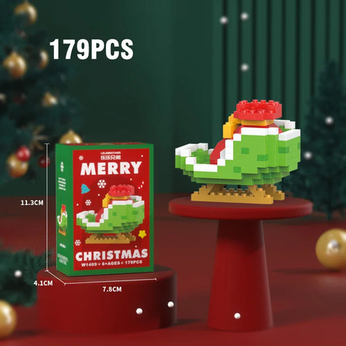 Christmas Building Block Santa Claus Snowman Elk Tree Micro Brick