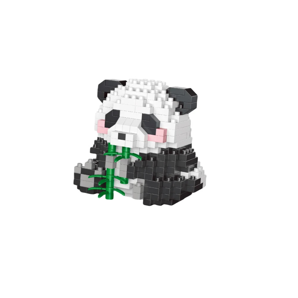 Adorable Panda-Shaped Building Blocks Toy Set: Desirable Desktop