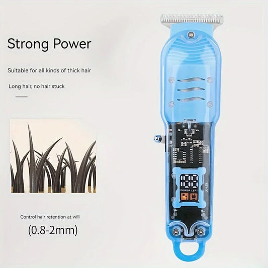 Transparent Body Electric Hair Clipper Professional Trimmer USB