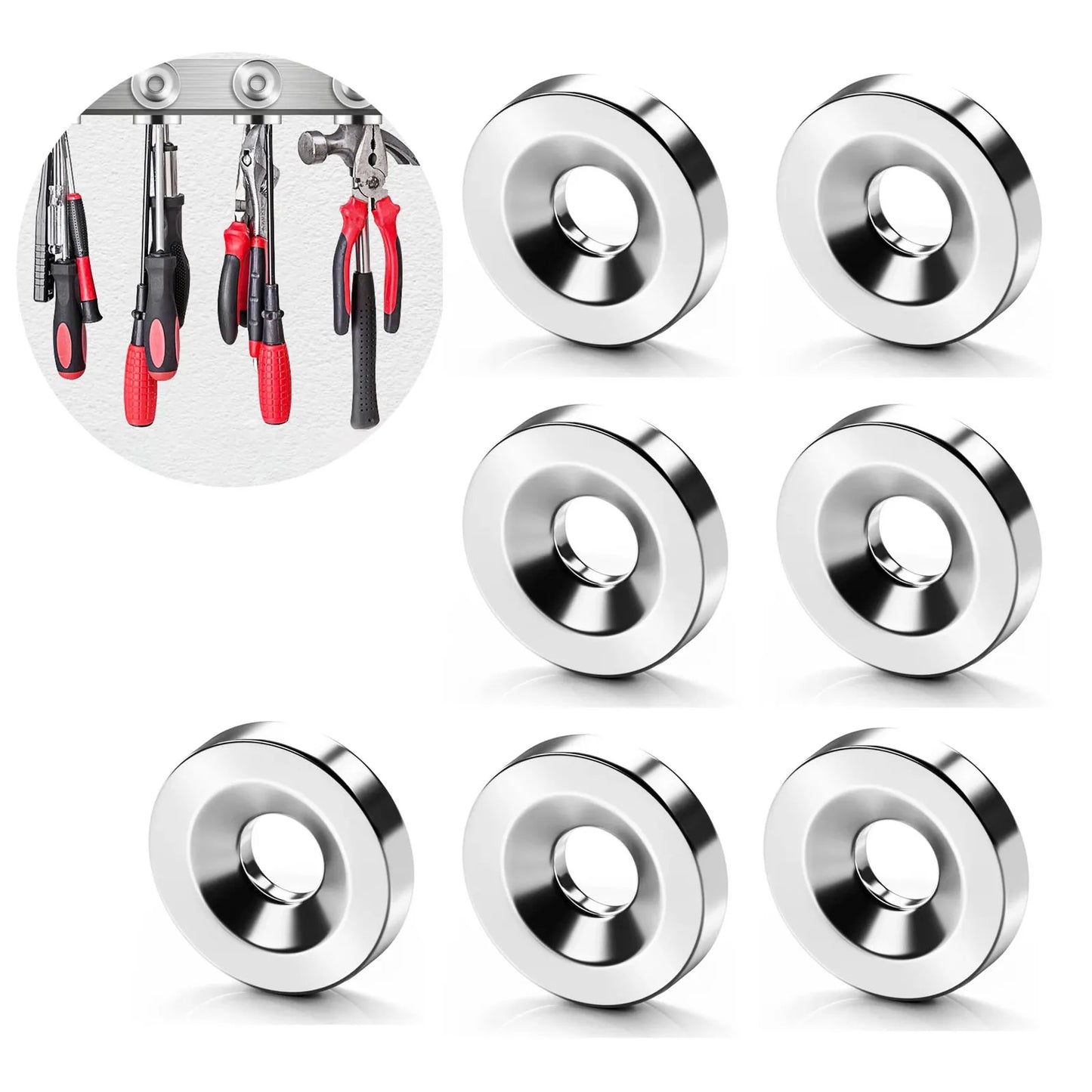 5/10/20PCS 15x3mm Hole Neodymium Countersunk Magnets-Super Strong Disc