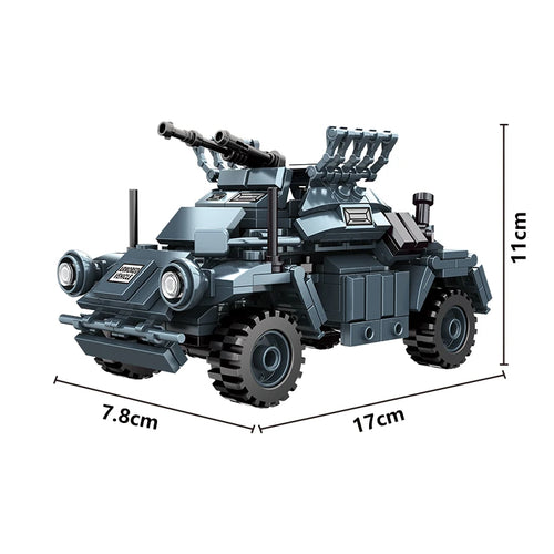 WW2 Military Army Soldiers World War 2 Tank Armored Vehicle Model
