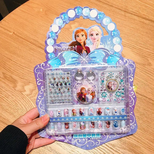 Disney Children's Nail Sticker Set Elsa Princess Dress Up Cute Kawaii