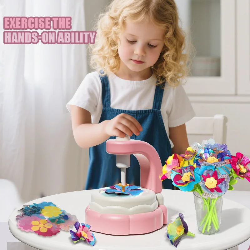 Fabric Flower Bouquets Toys DIY Craft Kits Toys for Kids Handmade