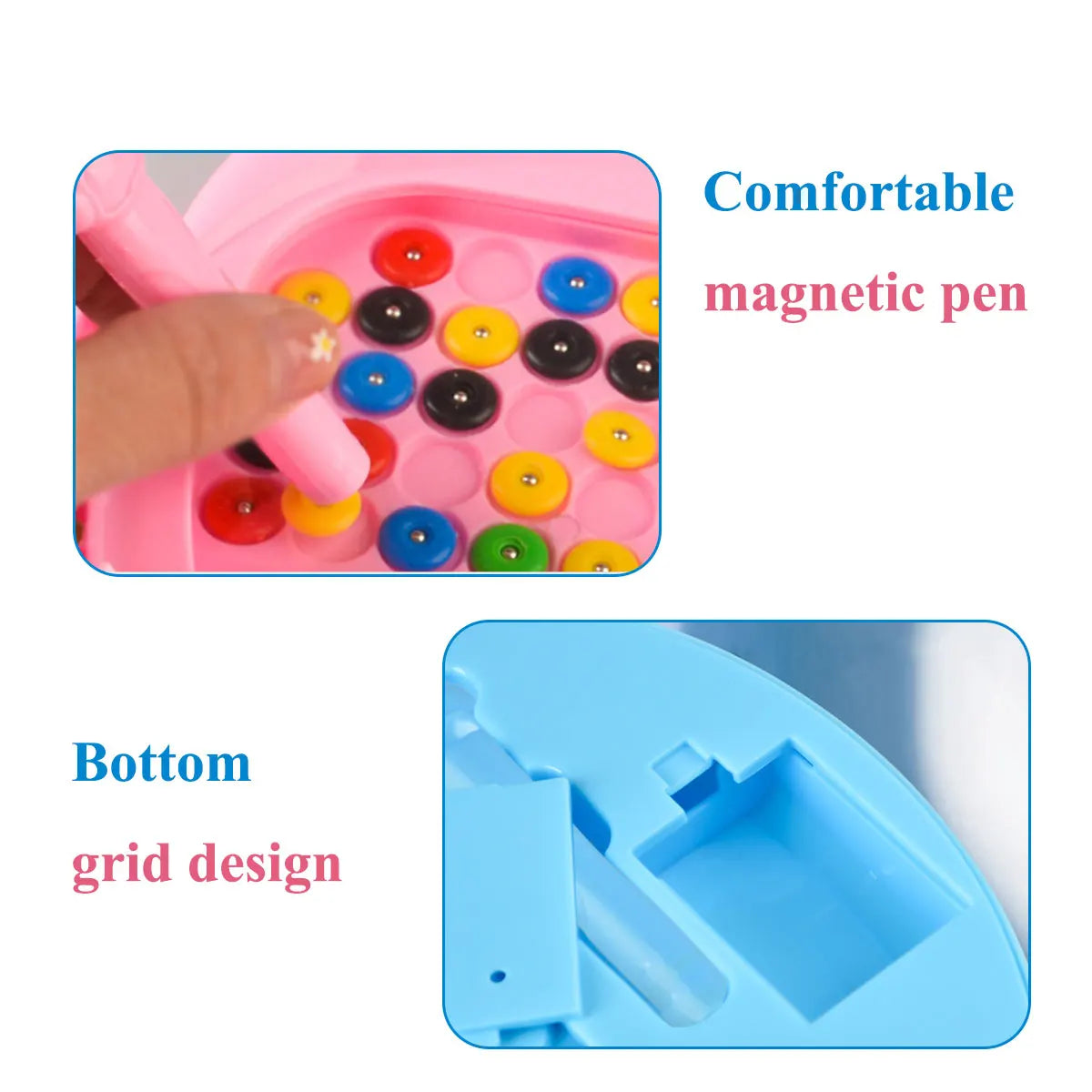 1 PCS Children's Magnetic Doodle Board with Pen & Beads Drawing Toy