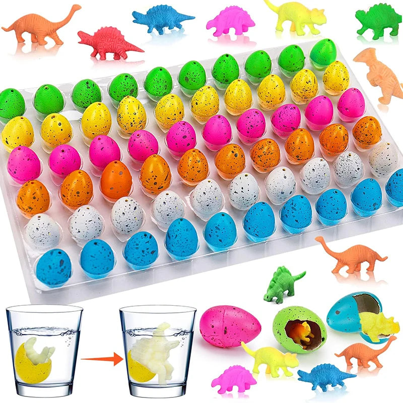 10/20/60pcs Mini Hatching Dinosaur Egg Toy Colorful Cracked Eggs