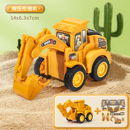 Engineering Vehicle Model Press Sliding Car Excavator Bulldozer