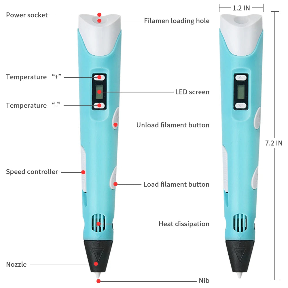 3D Pen For Children 3D Printing Drawing Pen DIY Funny Set for Kids