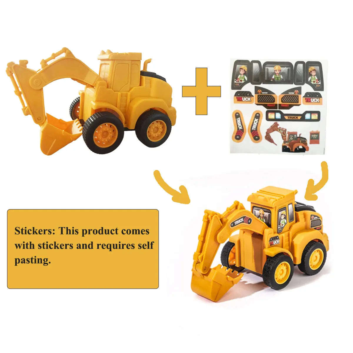Engineering Vehicle Model Press Sliding Car Excavator Bulldozer