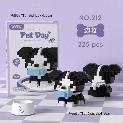 Animal Small Particle Dog Cat  Mini Building Blocks DIY Assembly Brick