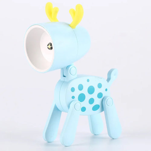 LED Night Light Mini Folding Desk Lamp Cute Pet Lights Dog Deer