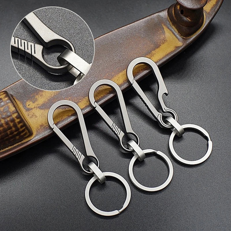 Titanium Buckles EDC Outdoor Tool Titanium Alloy Keychain Tiranium
