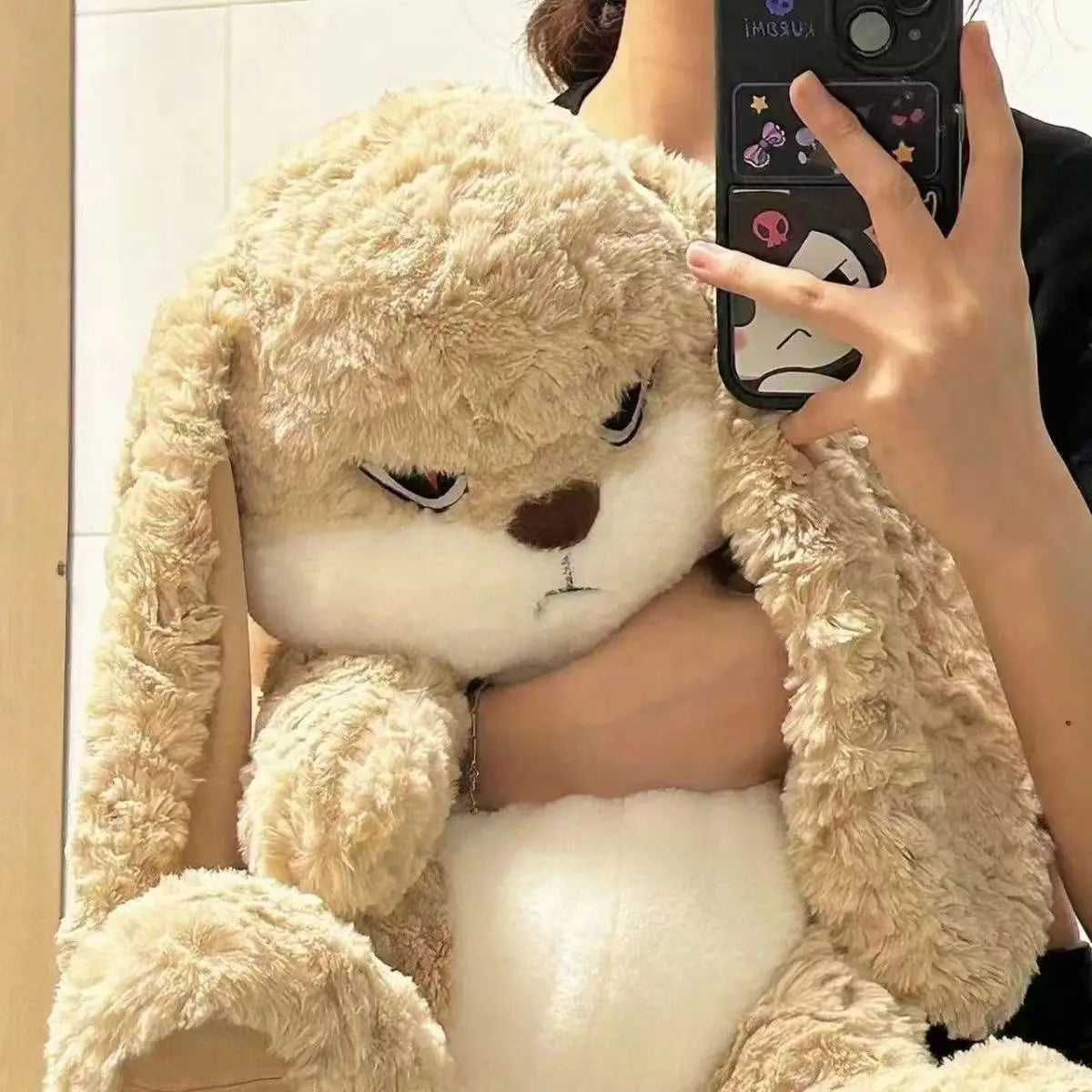 Large Size Angry Rabbit Plush Toy Cute Animal Plushie Doll Kawaii