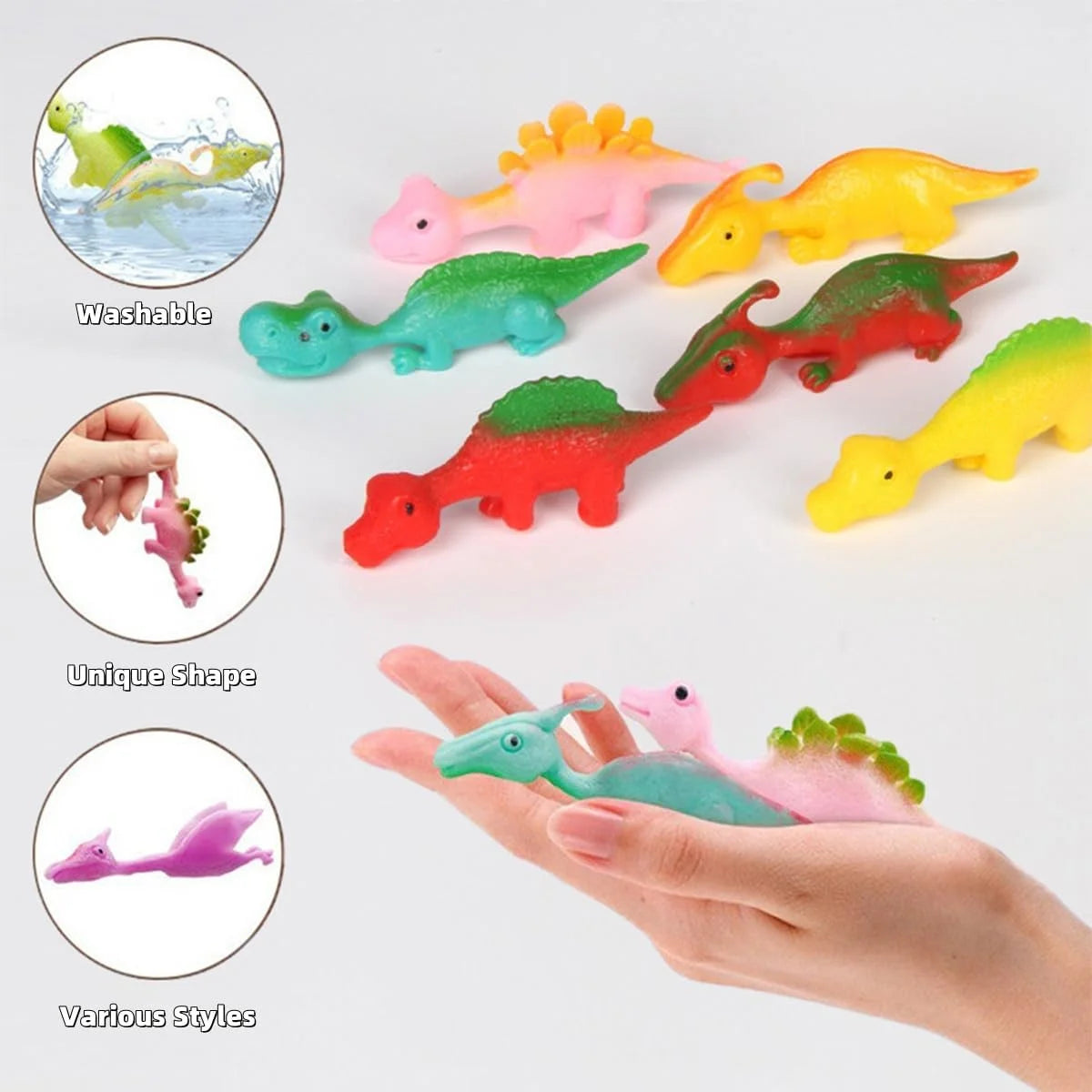 5-20Pcs Colorful Finger Catapult Dinosaur Games Kids Birthday Baby