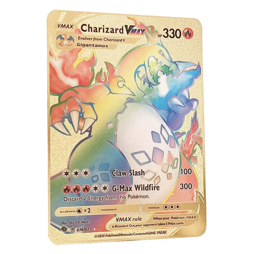 Pokemon Metal Card 10000 Points Arceus Charizard Super Card Golden