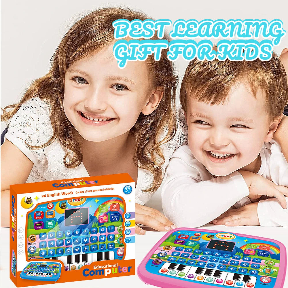 Kids’ Education Tablet Toy, Age 3+ Literacy Math Music Learning,