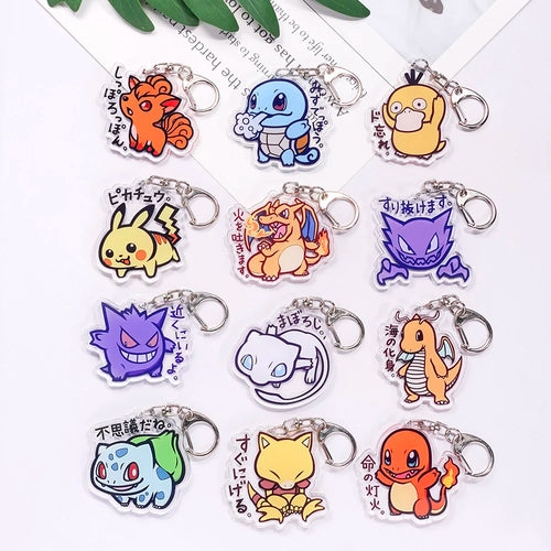 Pokémon Pikachu Cute Acrylic Keychain Accessories Pikachu Charizard