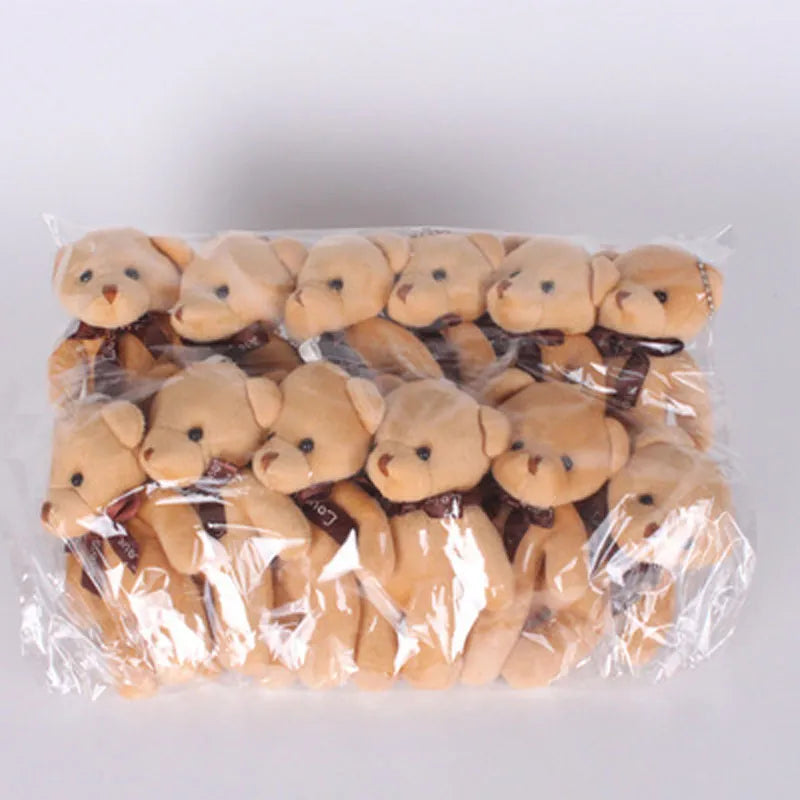 12Pcs/Lot Soft Stuffed Bear Plush Toys Mini Teddy Bear Dolls Toy Small