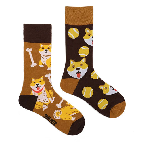 1 Pair Man Women Sock Original AB Tide Socks Colorful Cat Dog Koala