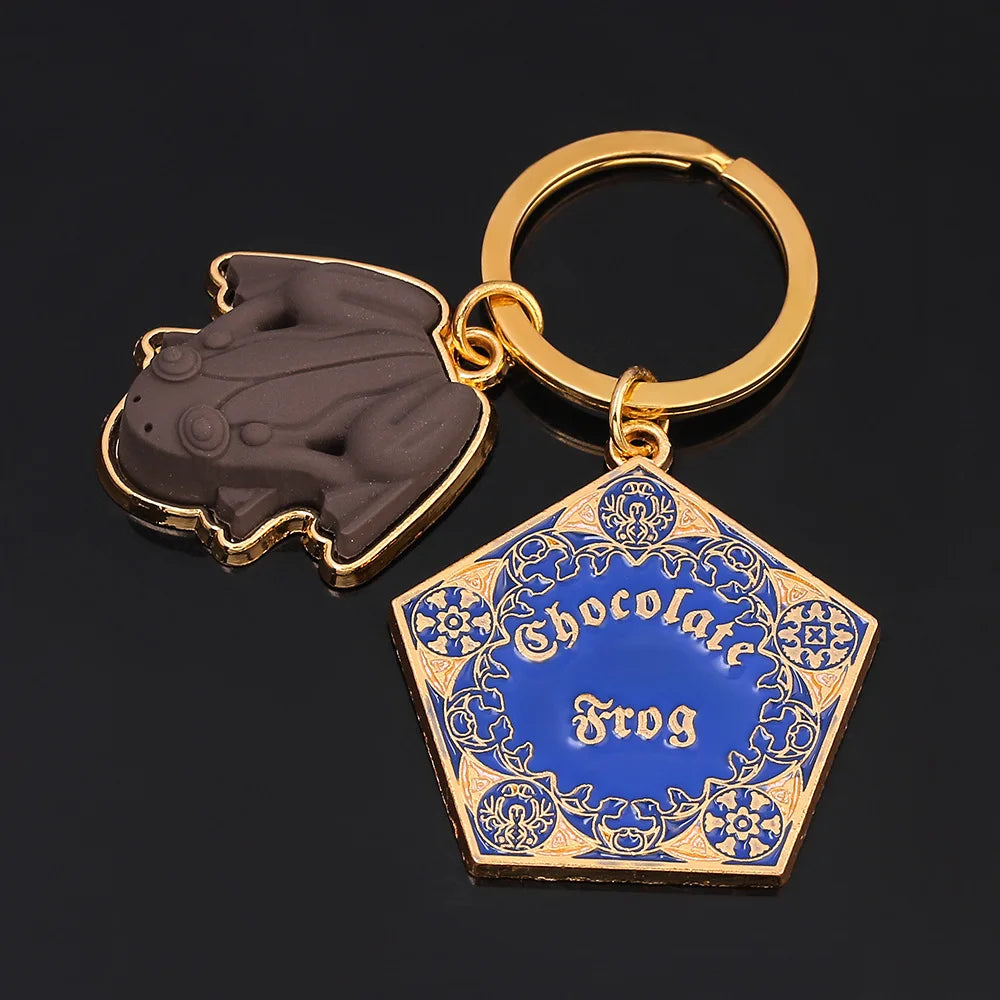 Classic Frog Metal Keychain Magic School Keyring Ornament Cosplay