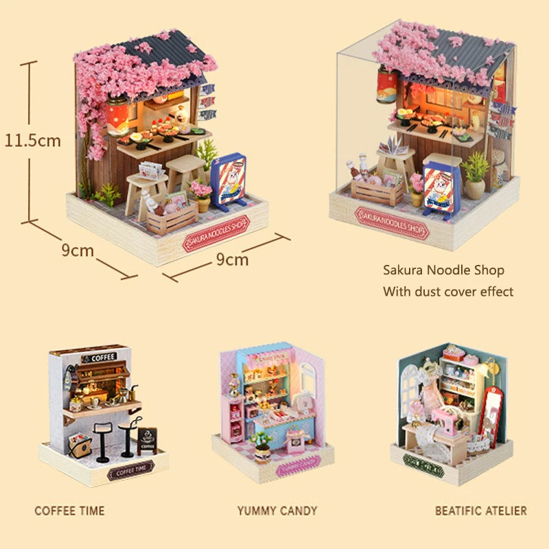 New Miniature Doll Houses DIY Small House Kit Making Room Toys Home