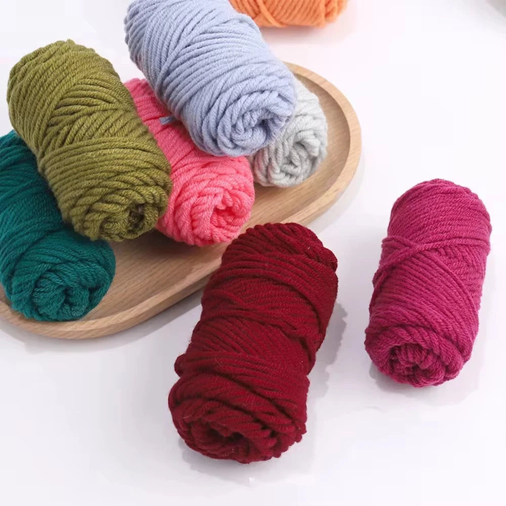 10pcs Cotton Blended Yarn Handmade Woven Yarns Rolls Starter Craft
