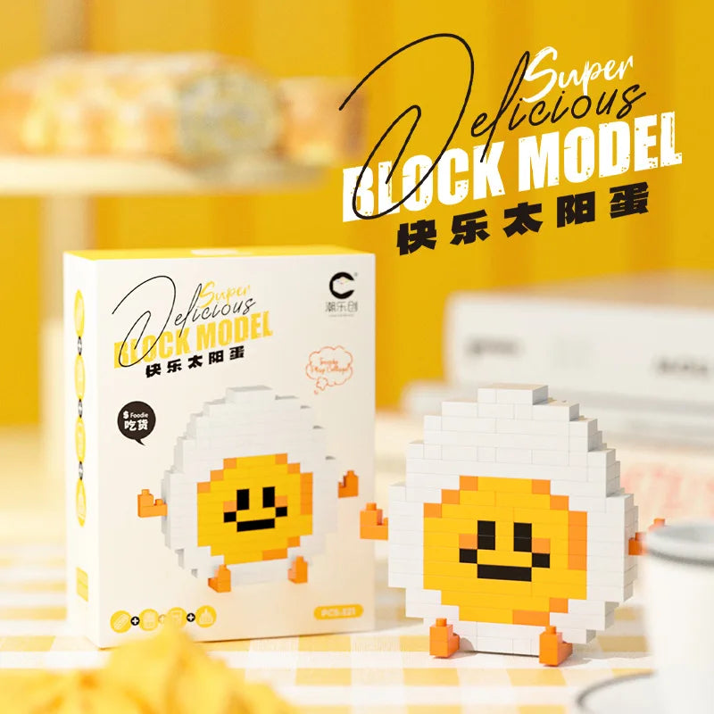 CLC Diamond Particle Casual Splicing Fruit French Fries Burger Block