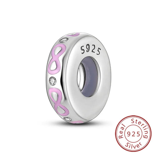 Fit Original Charms Beads 925 Sterling Silver Clip Charms Zircon