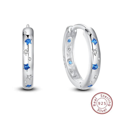 Hot 925 Sterling Silver Earrings Charm Simple Shining Lotus Zircon