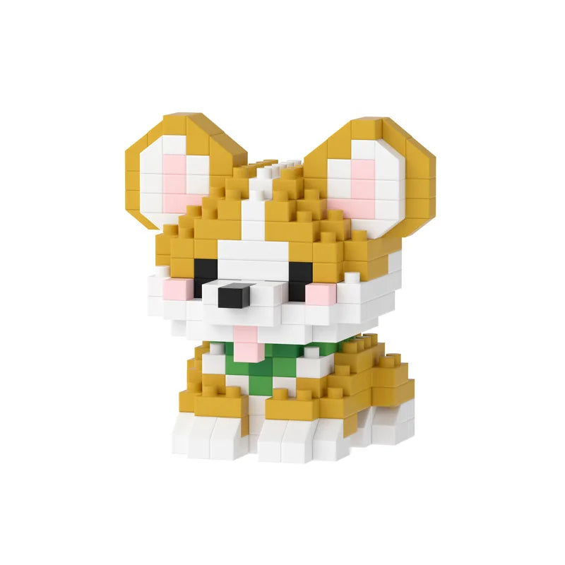 Animal Small Particle Dog Cat  Mini Building Blocks DIY Assembly Brick