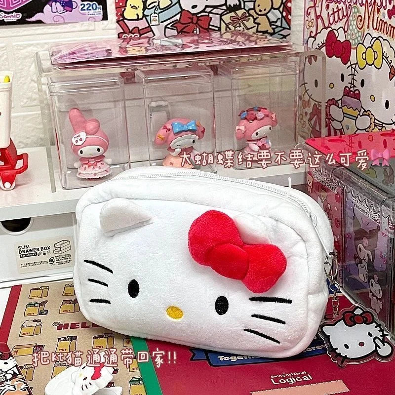 Kitty Pochacco Cute Plush Japanese Ins Style Pencil High-capacity Case