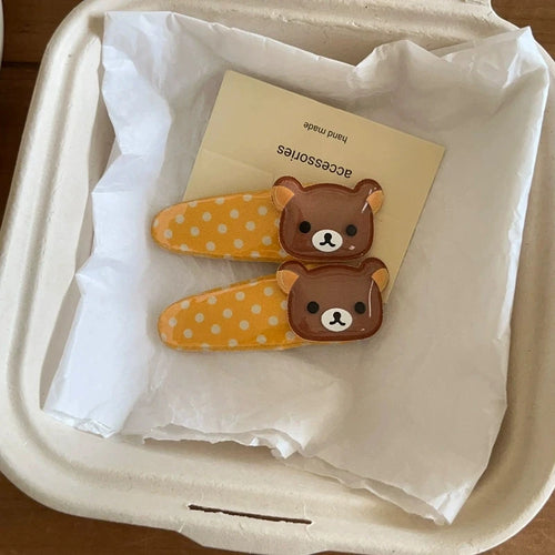 Kawaii Rilakkuma Bangs Side Clip Cartoon Cute Wave Point BB Hair Clip