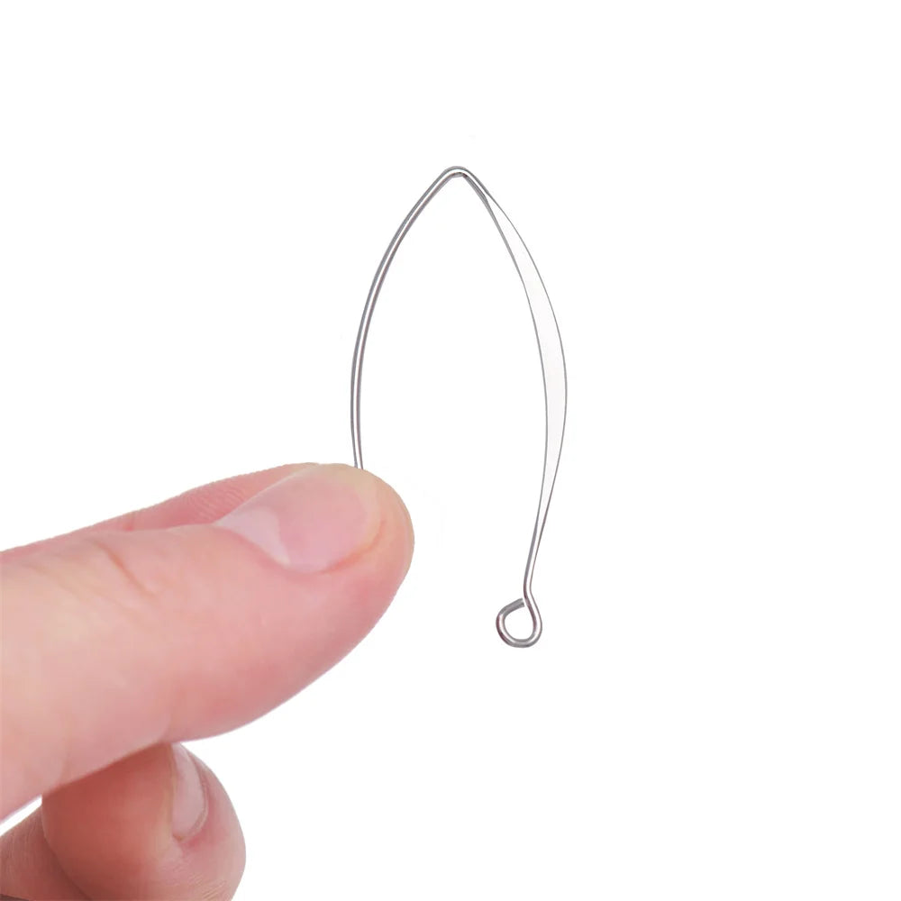 20Pcs 925 Sterling Silver Plated Ear Wires V-shape Earrings Hook For