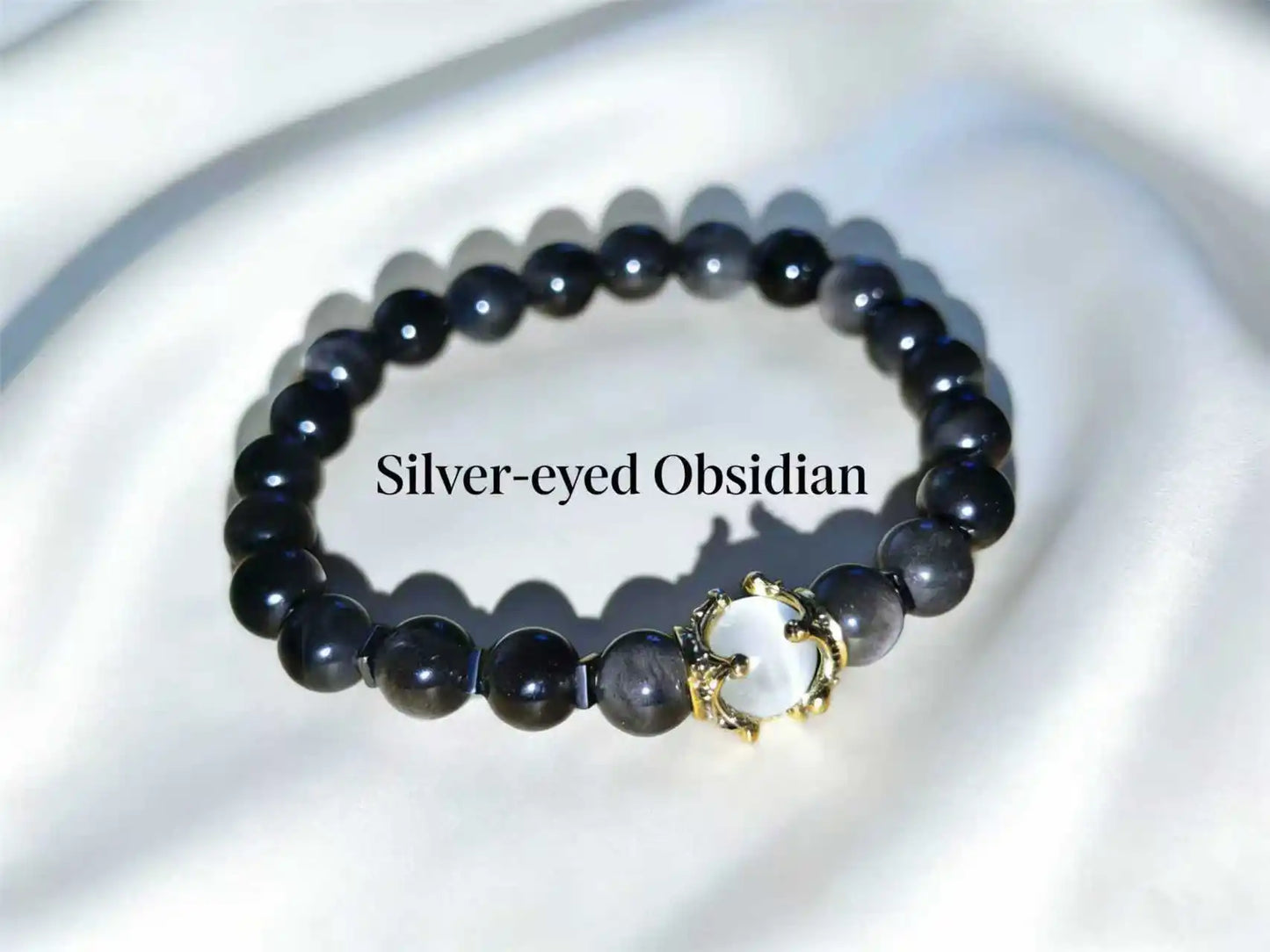 Men's Stylish Natural Stone Bracelet Vintage Crown Symbol of Power