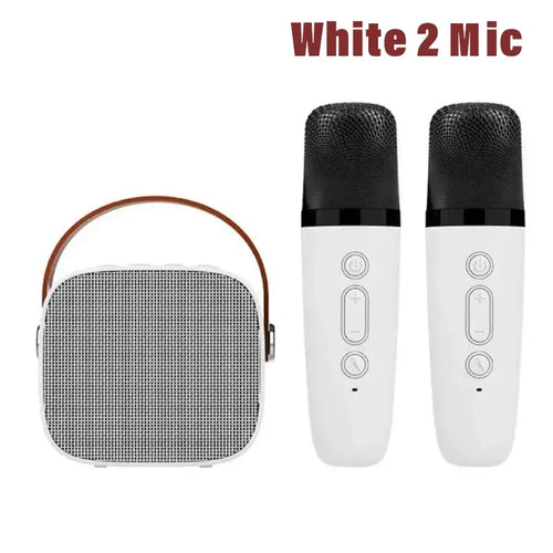 Portable Wireless Dual Microphones Karaoke Machine HomeKTV DSP System