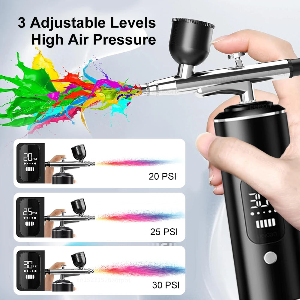 Airbrush with Compressor Handheld Spray Gun for Painting Crafts Mini