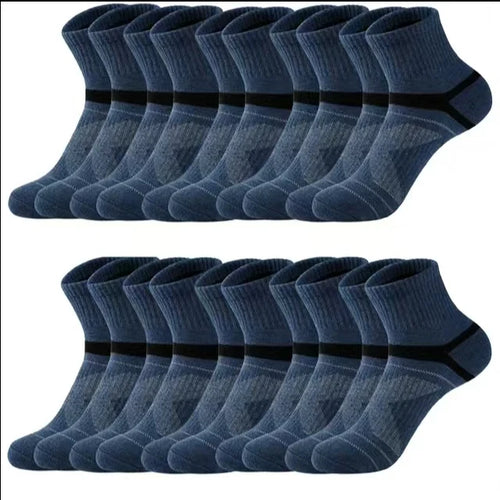3 Pairs Men's Socks Hiking Black Sports Basketball Socks Casual Soft