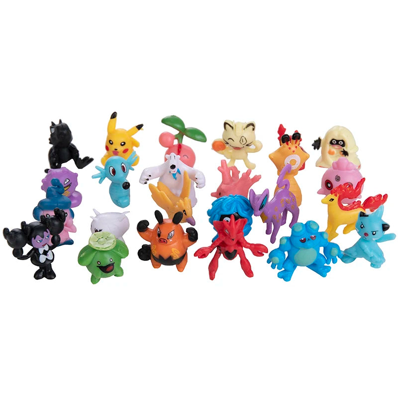 24-144Pcs Pokemon Anime Figure Pikachu Action Model 2-3CM Not