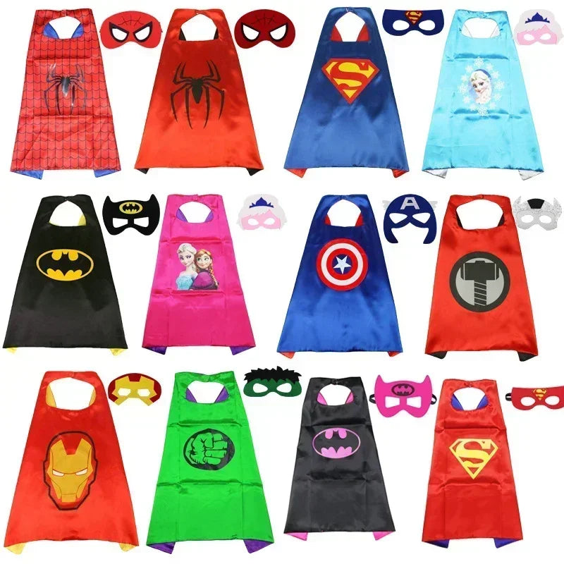 Disney Marvel Masquerade Mask Cape Cloak Anime Spider Man Batman Cloak