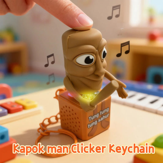 Tung tung tung Sahur Keychain Wooden Stick Man Button Keychain