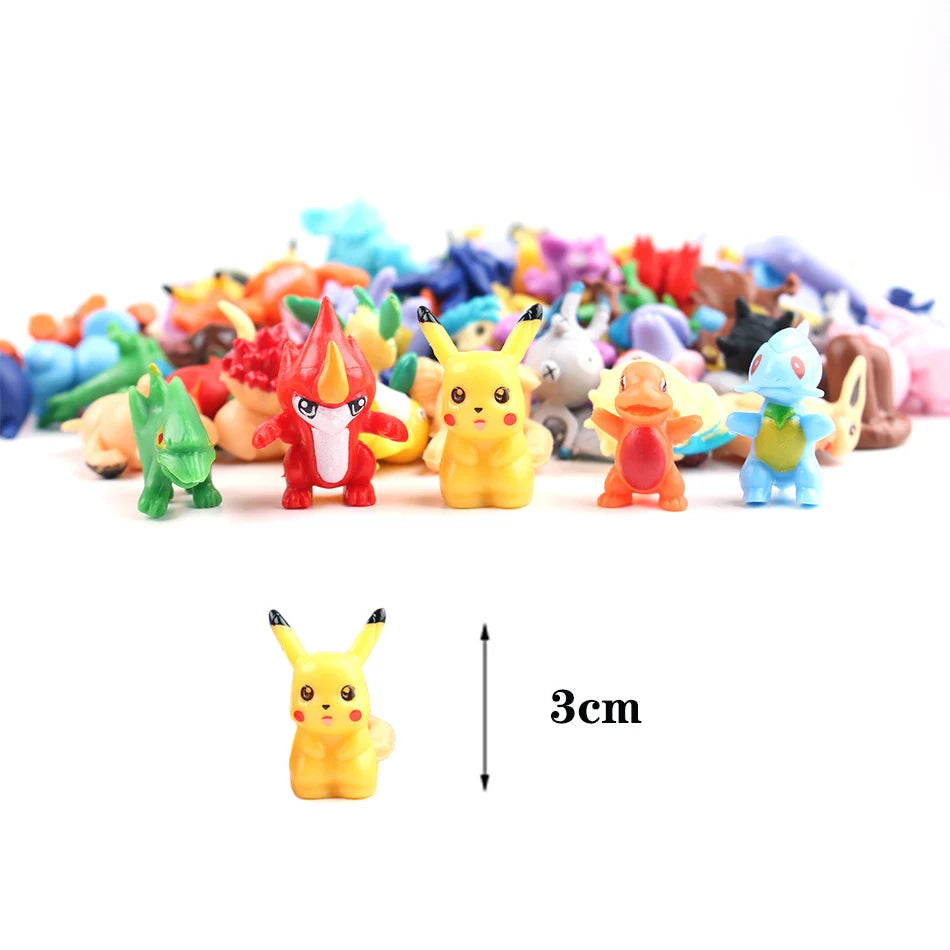 24-144 Pcs Pokemon Action Figure 2-3CM Not Repeating Mini Figures